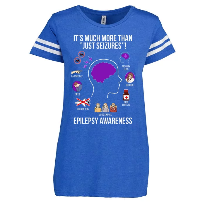 Epilepsy Awareness Month Epilepsy Warrior Enza Ladies Jersey Football T-Shirt