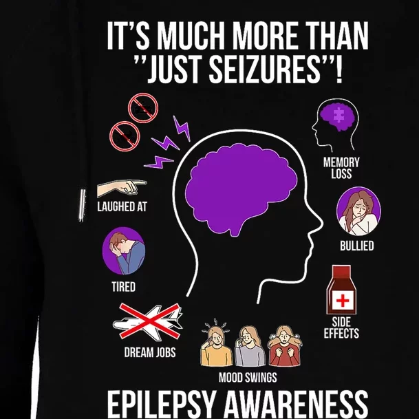 Epilepsy Awareness Month Epilepsy Warrior Womens Funnel Neck Pullover Hood