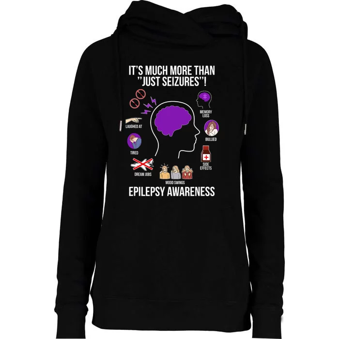 Epilepsy Awareness Month Epilepsy Warrior Womens Funnel Neck Pullover Hood