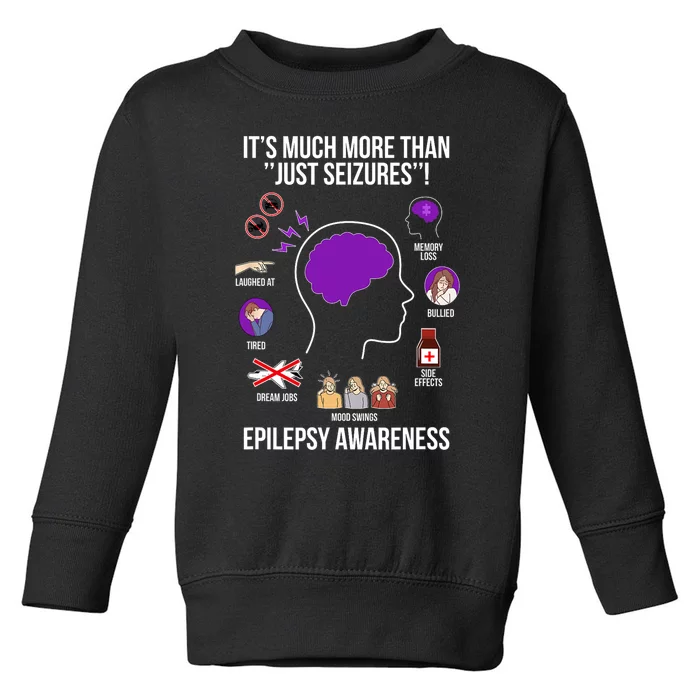 Epilepsy Awareness Month Epilepsy Warrior Toddler Sweatshirt