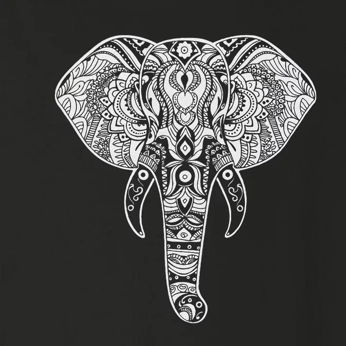 Elephant Art Mandala Design Spiritual Elephant Nature Toddler Long Sleeve Shirt