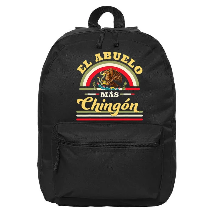 El Abuelo Mas Chingon Mexican Flag Cool Grandpa 16 in Basic Backpack