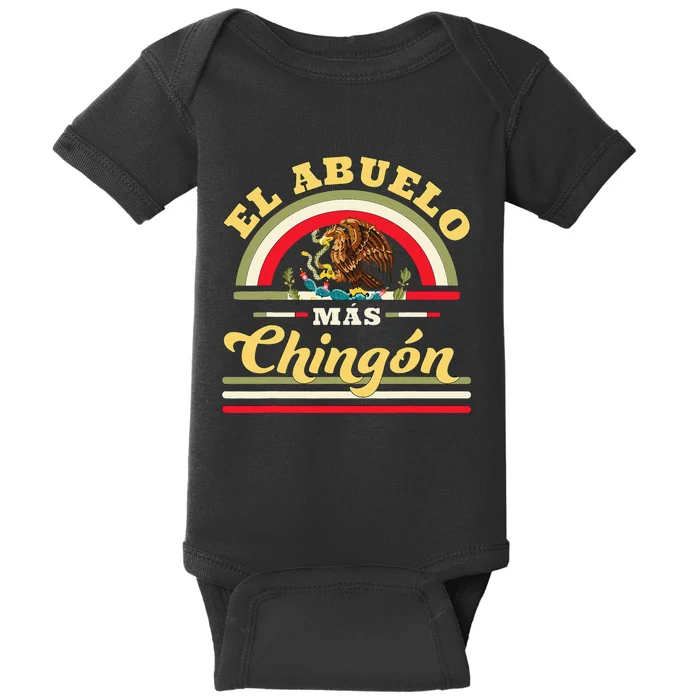 El Abuelo Mas Chingon Mexican Flag Cool Grandpa Baby Bodysuit