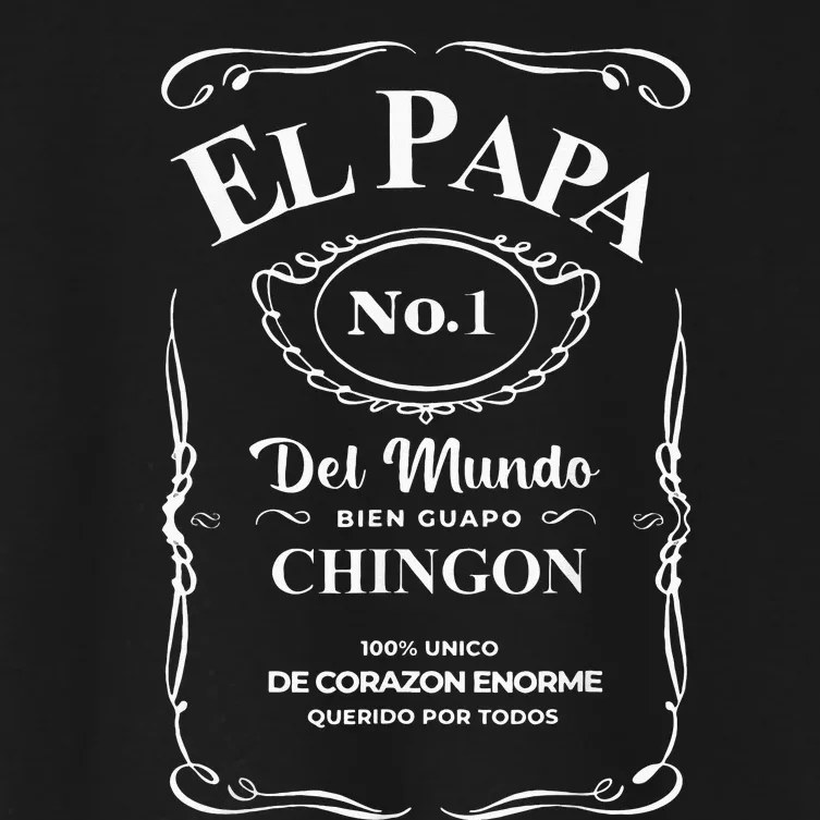 El Abuelo Mas Chingon Funny Mexican Flag Cool Grandpa Regalo Women's Crop Top Tee