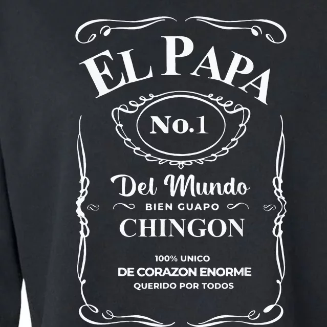 El Abuelo Mas Chingon Funny Mexican Flag Cool Grandpa Regalo Cropped Pullover Crew