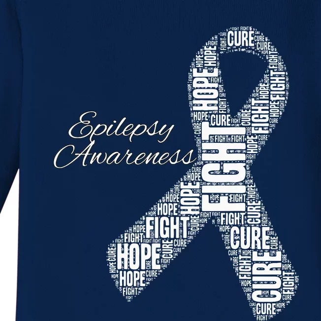 Epilepsy Awareness November Month Fight Cure Hope Baby Long Sleeve Bodysuit