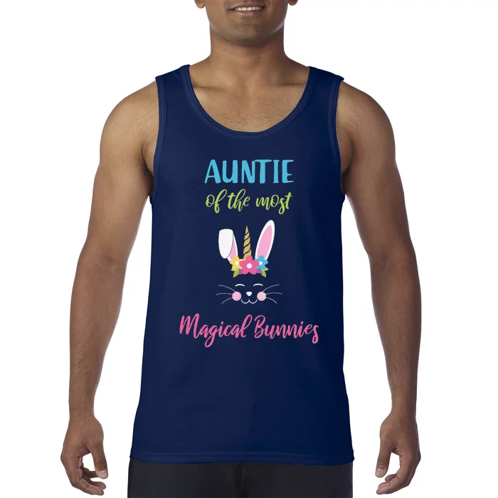 Easter Auntie Outfit Magical Bunnies Hunting Egg Shir Tank Top