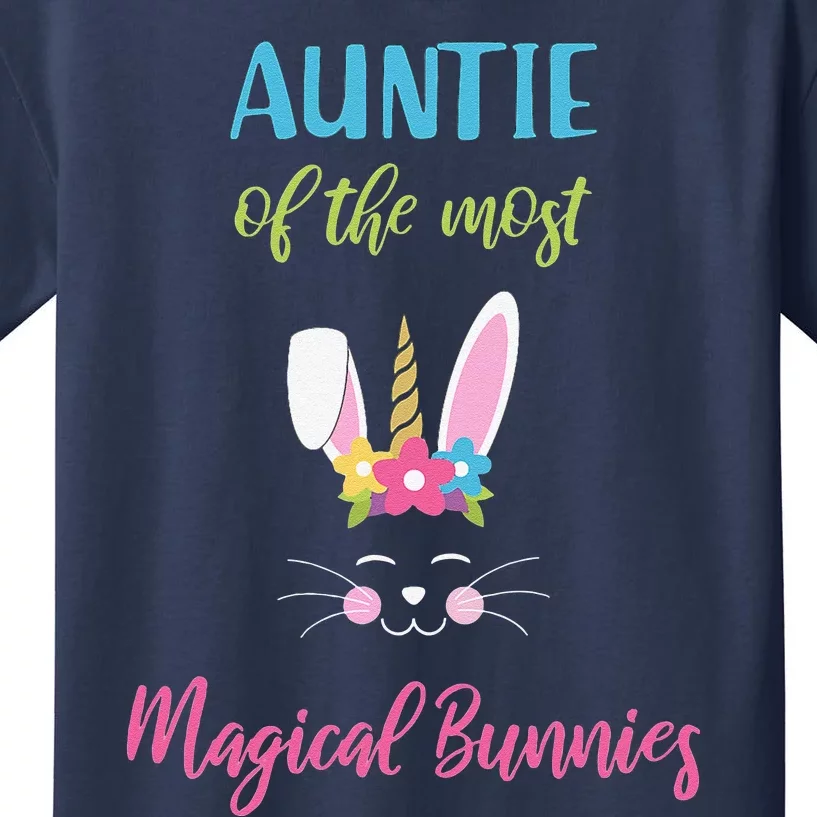 Easter Auntie Outfit Magical Bunnies Hunting Egg Shir Kids T-Shirt