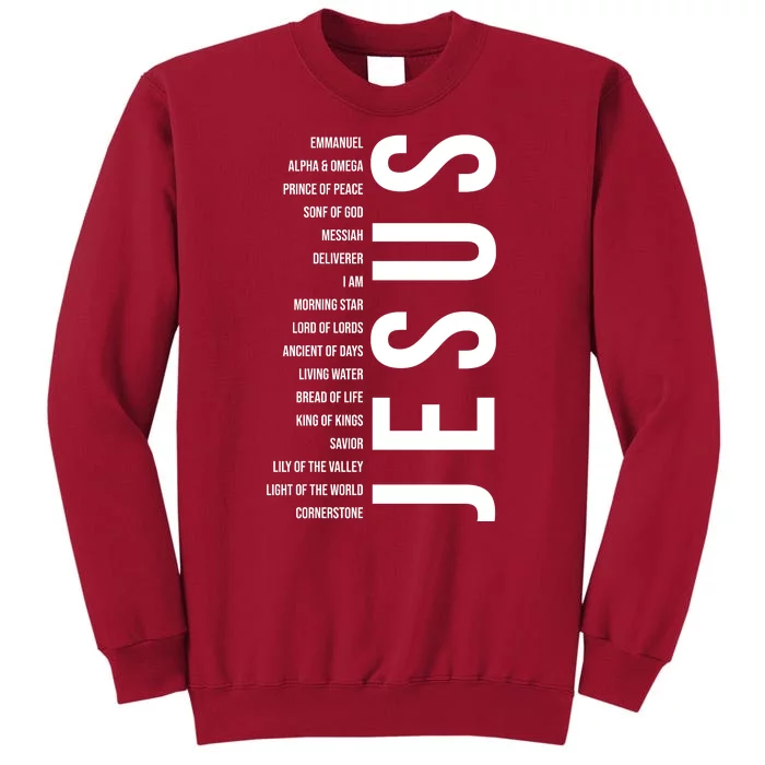 Emmanuel Alpha Omega Prince Of Peace Son Of God Jesus Tall Sweatshirt