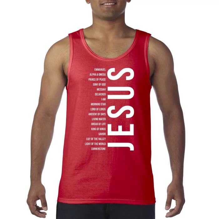 Emmanuel Alpha Omega Prince Of Peace Son Of God Jesus Tank Top