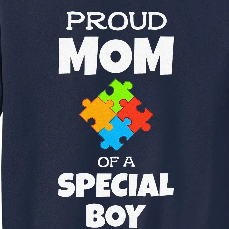 Encouraging ASD Puzzle Design Proud Mom Of Autistic Tall Sweatshirt