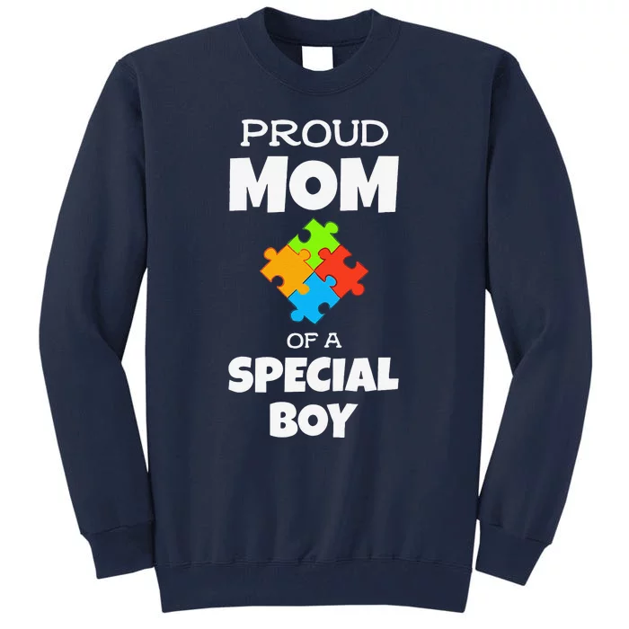 Encouraging ASD Puzzle Design Proud Mom Of Autistic Tall Sweatshirt