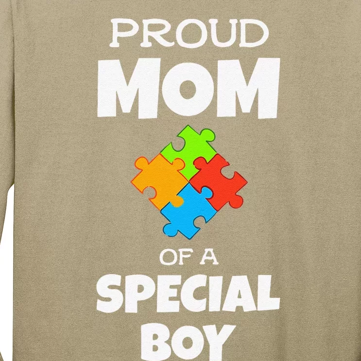 Encouraging ASD Puzzle Design Proud Mom Of Autistic Long Sleeve Shirt