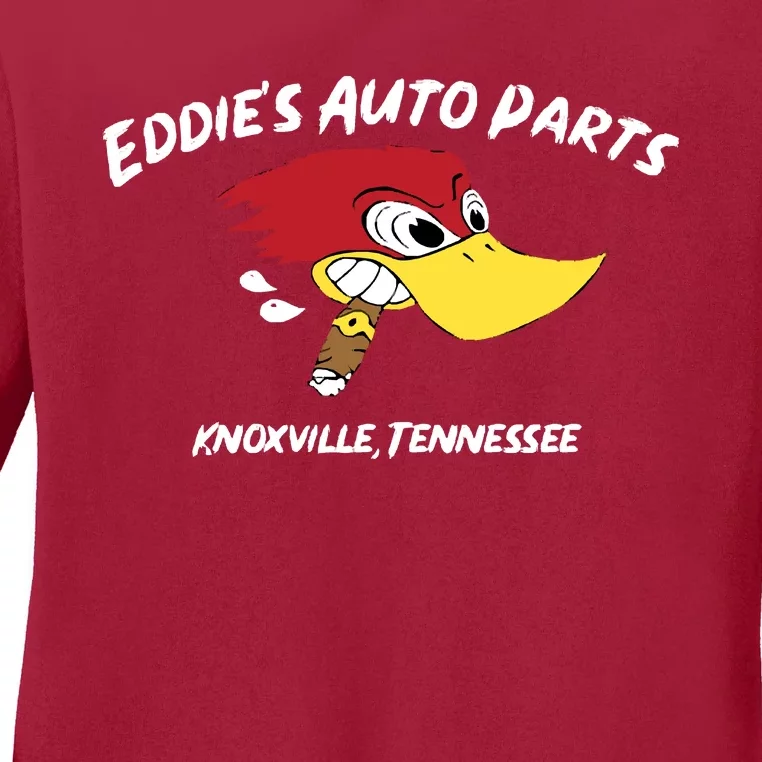 Eddies Auto Parts Ladies Long Sleeve Shirt