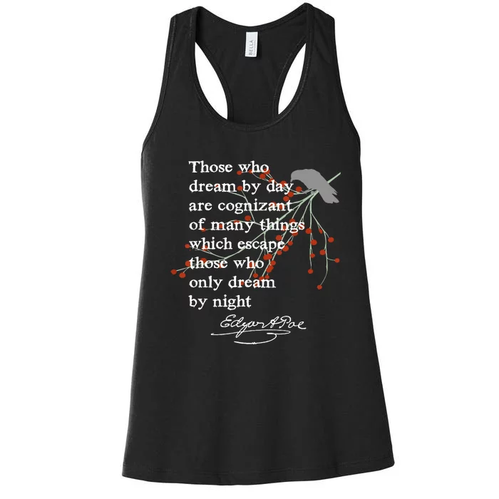 Edgar Allan Poe Writer Gift Poet English Teacher Women's Racerback Tank