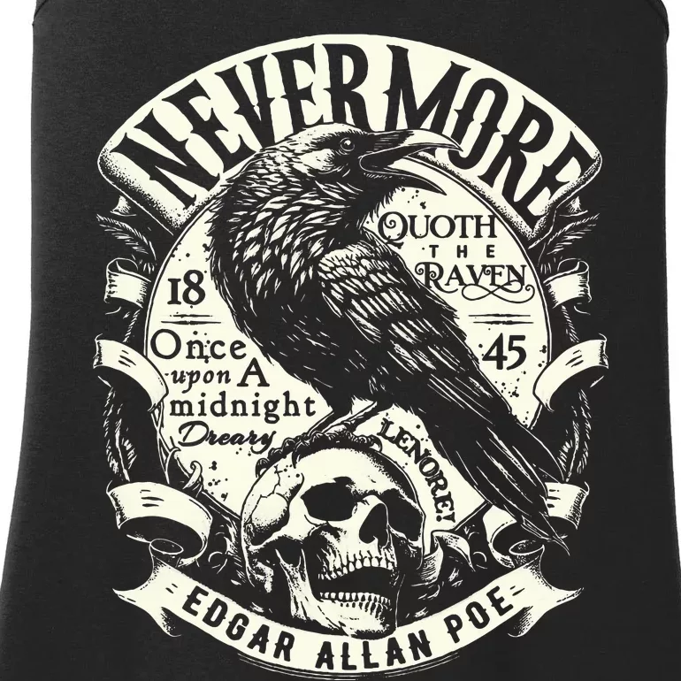 Edgar Allan Poe N.E.V.E.R.M.O.R.E Quoth The Raven Ladies Essential Tank