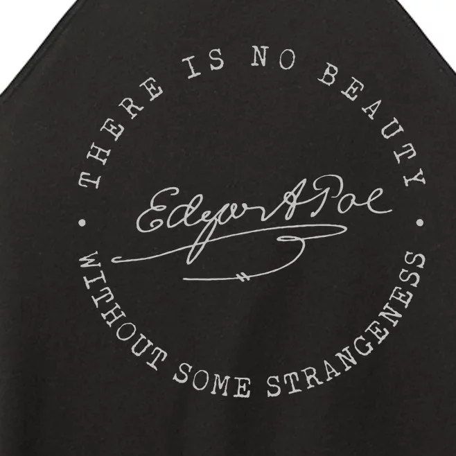 Edgar Allan Poe No Beauty Strangeness Quote Literary Women’s Perfect Tri Rocker Tank