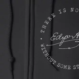 Edgar Allan Poe No Beauty Strangeness Quote Literary Full Zip Hoodie