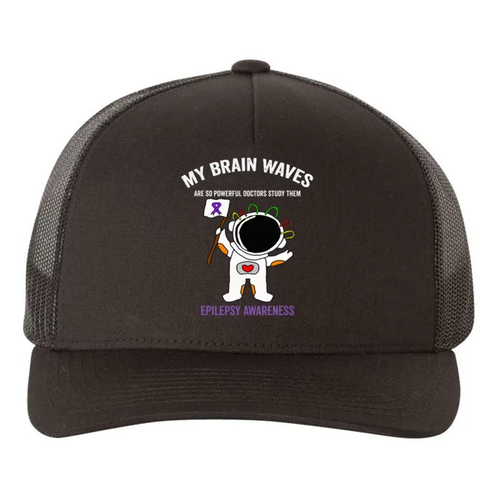 Epilepsy Awareness Purple Ribbon Spacethemed Epilepsy Yupoong Adult 5-Panel Trucker Hat