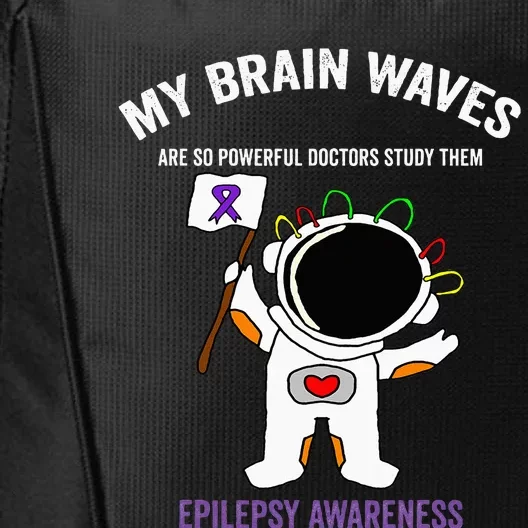 Epilepsy Awareness Purple Ribbon Spacethemed Epilepsy City Backpack