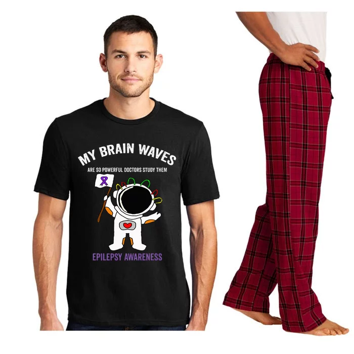 Epilepsy Awareness Purple Ribbon Spacethemed Epilepsy Pajama Set