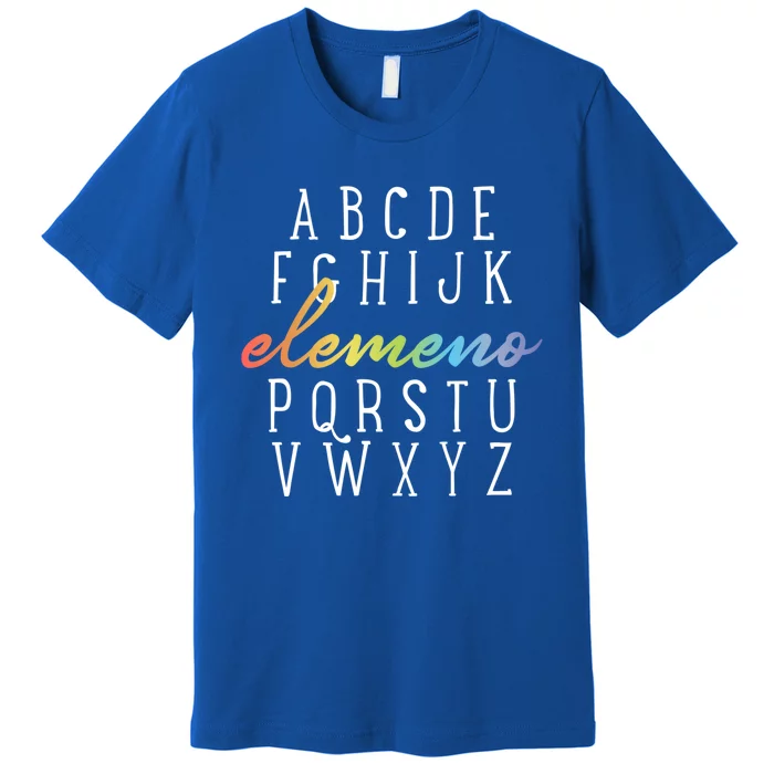 Eleo Alphabet Preschool Kindergarten School Teacher Funny Gift Premium T-Shirt