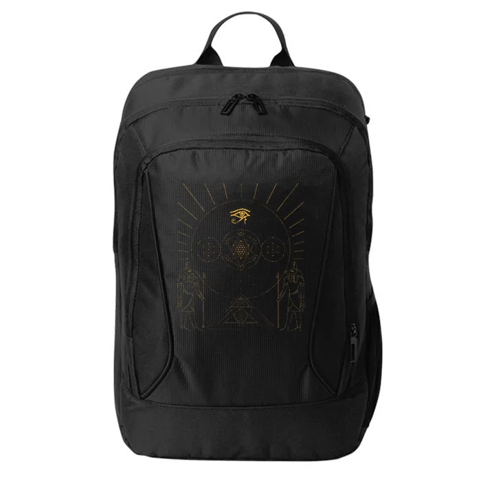 Egyptology Anubis Pyramids Symbol Kemetic Egyptian City Backpack