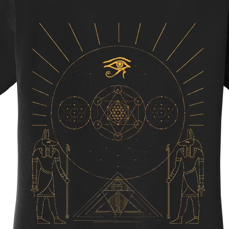 Egyptology Anubis Pyramids Symbol Kemetic Egyptian Women's T-Shirt