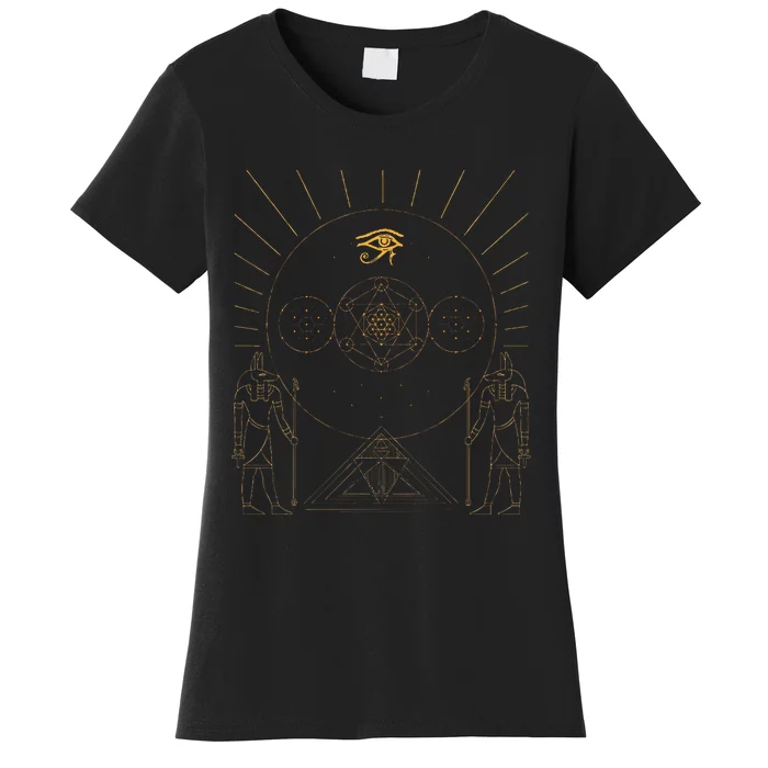 Egyptology Anubis Pyramids Symbol Kemetic Egyptian Women's T-Shirt