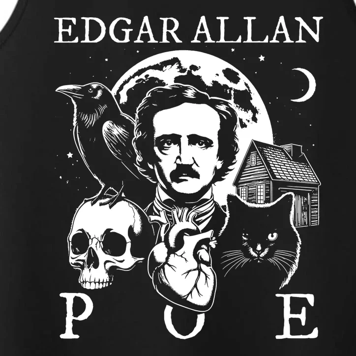 Edgar Allan Poe Poems Quotes Raven Literature Performance Tank