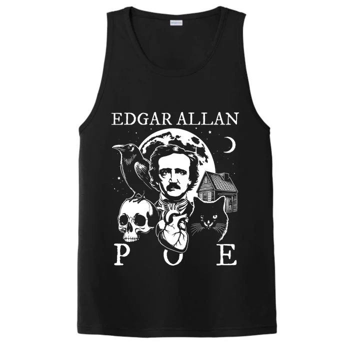 Edgar Allan Poe Poems Quotes Raven Literature Performance Tank