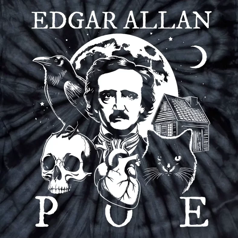 Edgar Allan Poe Poems Quotes Raven Literature Tie-Dye T-Shirt