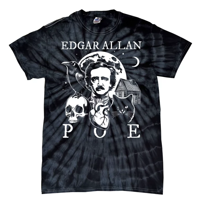 Edgar Allan Poe Poems Quotes Raven Literature Tie-Dye T-Shirt