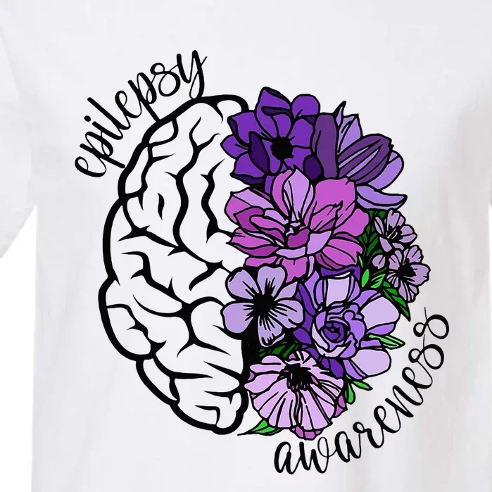 Epilepsy Awareness Purple Brain Flower Garment-Dyed Heavyweight T-Shirt