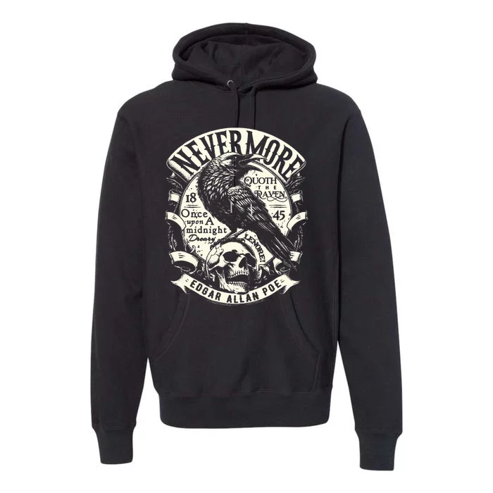 Edgar Allan Poe Quoth The Raven Premium Hoodie