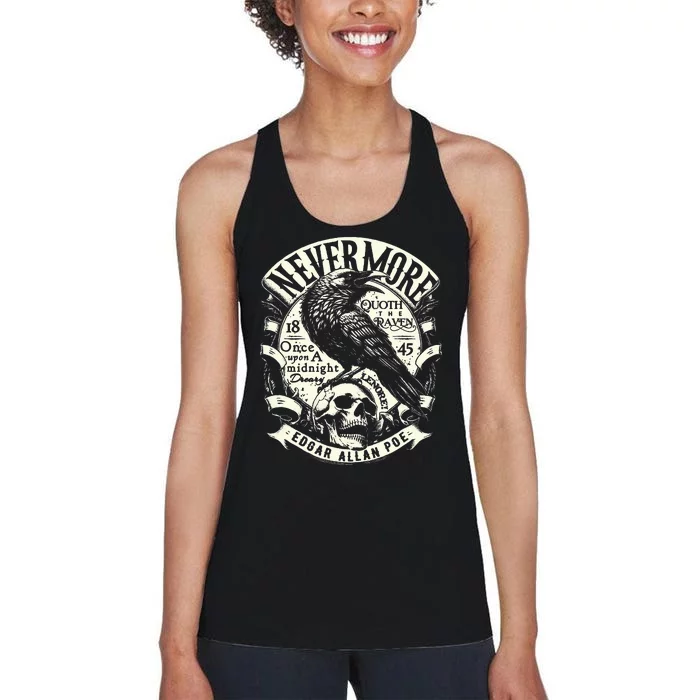 Edgar Allan Poe Quoth The Raven Women's Racerback Tank