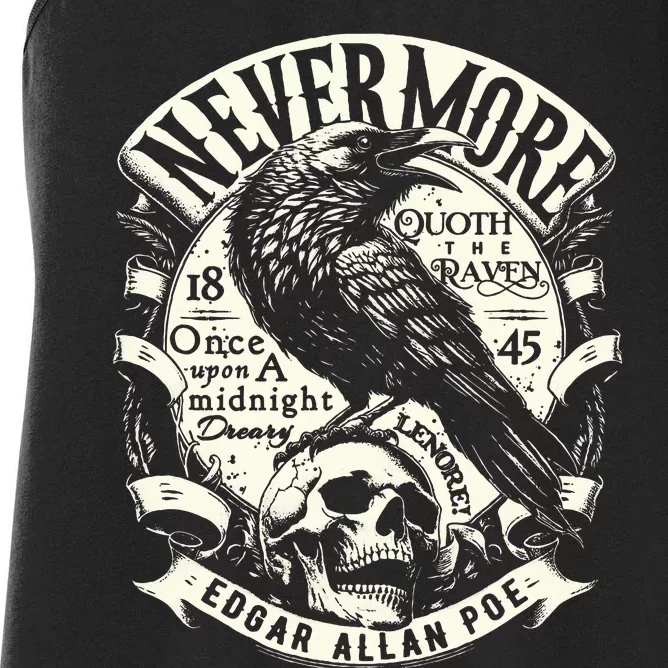 Edgar Allan Poe Quoth The Raven Women's Racerback Tank