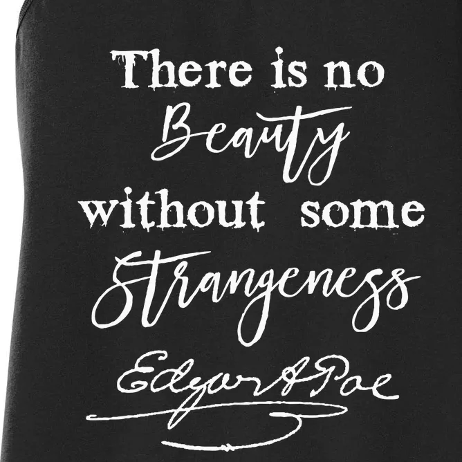 Edgar Allan Poe Writer Art Literary Gifts Gothic Bookworm Women's Racerback Tank