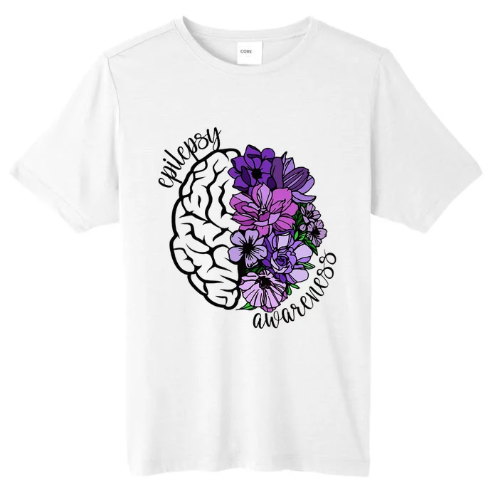 Epilepsy Awareness Purple Brain Flower ChromaSoft Performance T-Shirt