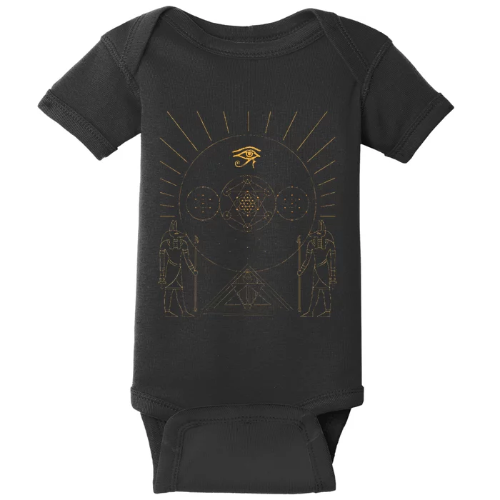 Egyptology Anubis Pyramids Symbol Kemetic Egyptian Baby Bodysuit