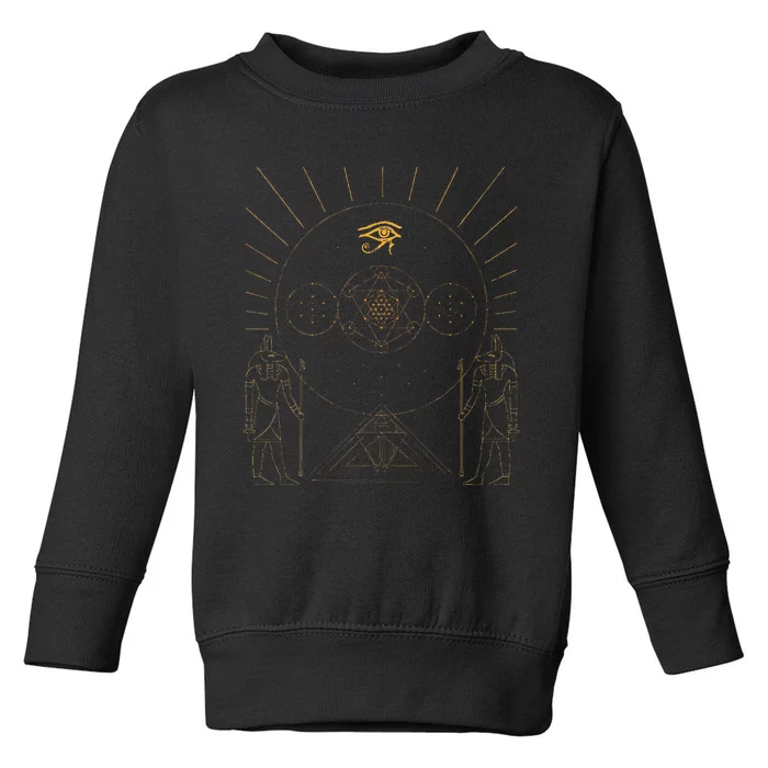 Egyptology Anubis Pyramids Symbol Kemetic Egyptian Toddler Sweatshirt