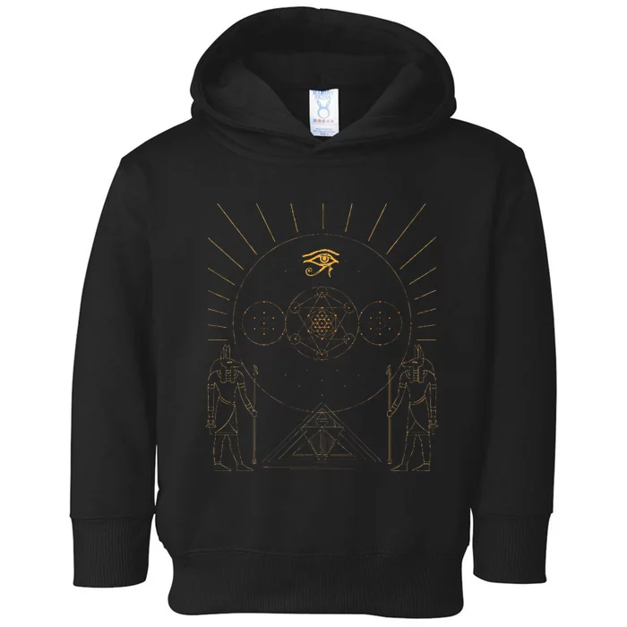 Egyptology Anubis Pyramids Symbol Kemetic Egyptian Toddler Hoodie