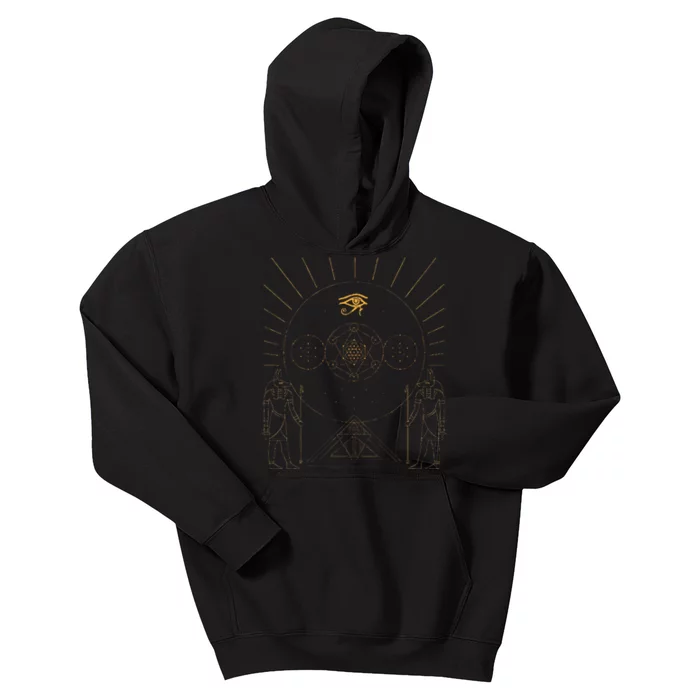 Egyptology Anubis Pyramids Symbol Kemetic Egyptian Kids Hoodie