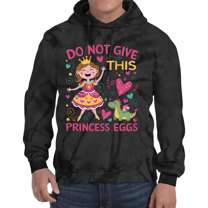 Eggs Allergy Princess Girl Oviallergia Reminder Outfit Tie Dye Hoodie