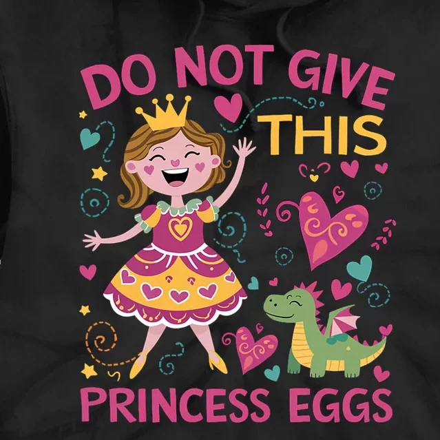 Eggs Allergy Princess Girl Oviallergia Reminder Outfit Tie Dye Hoodie