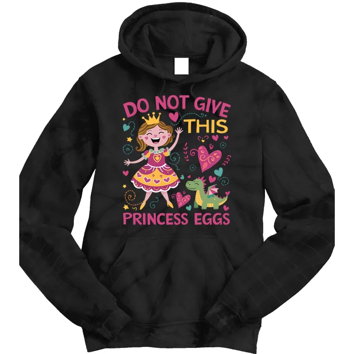 Eggs Allergy Princess Girl Oviallergia Reminder Outfit Tie Dye Hoodie