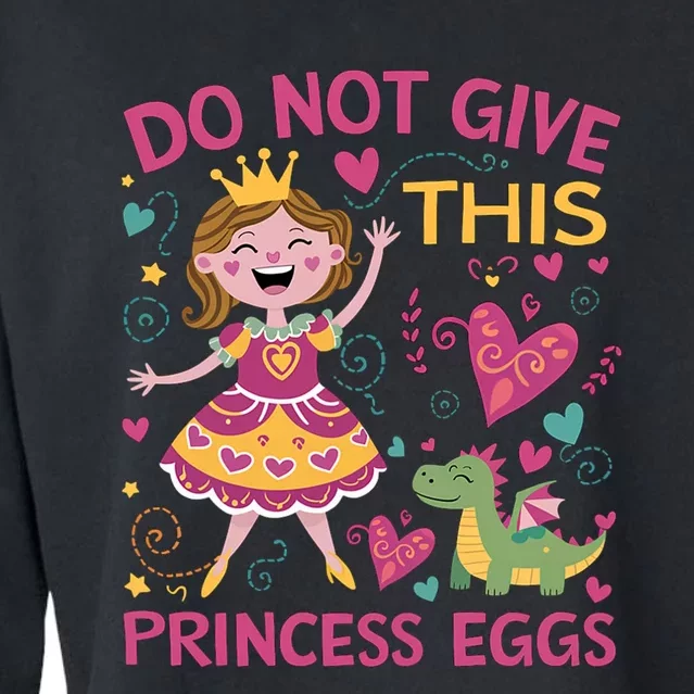 Eggs Allergy Princess Girl Oviallergia Reminder Outfit Cropped Pullover Crew