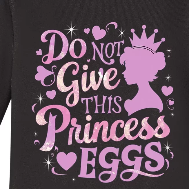 Eggs Allergy Princess Girl Oviallergia Reminder Outfit Baby Long Sleeve Bodysuit