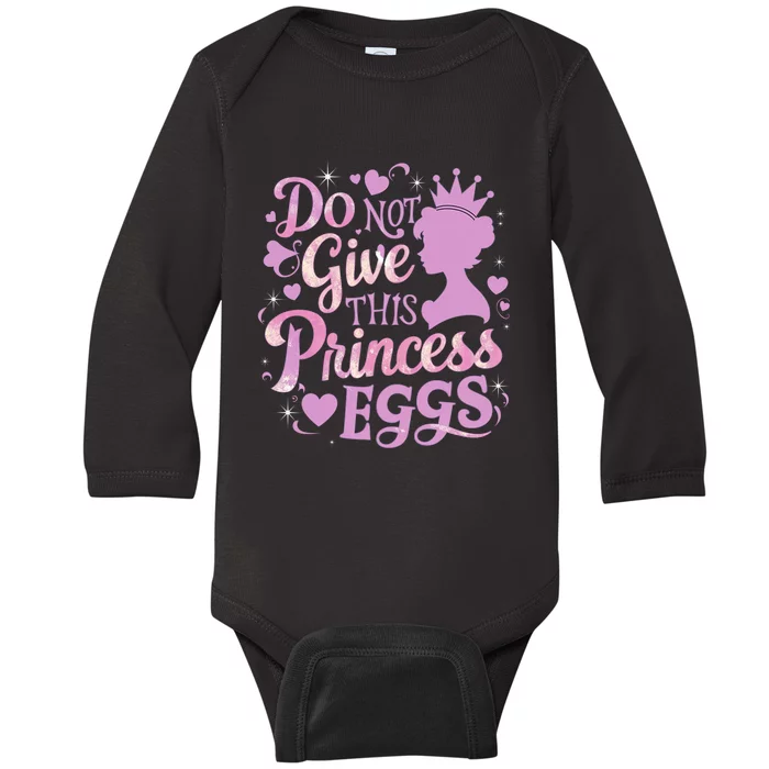 Eggs Allergy Princess Girl Oviallergia Reminder Outfit Baby Long Sleeve Bodysuit