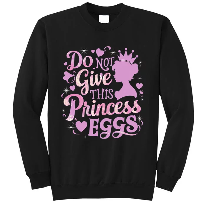 Eggs Allergy Princess Girl Oviallergia Reminder Outfit Tall Sweatshirt